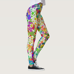Colourfully Dots Spirals Hand Painting 2 Leggings