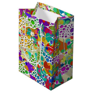 Colourfully Dots Spirals Hand Painting 2 Medium Gift Bag