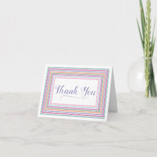 Colourfully Framed Thank You Graduation Notecard
