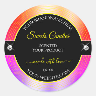 Colourfully Rainbow Black Brilliants Product Label