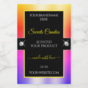 Colourfully Rainbow Black Brilliants Product Label
