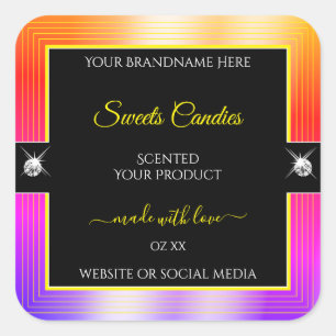 Colourfully Rainbow Black Brilliants Product Label