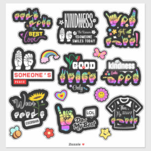 Colourfully Signed – ASL Affirmation Stickers