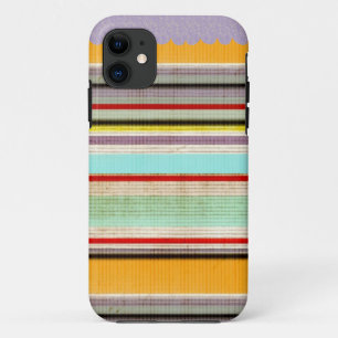 Colourfully Striped Art lines SCALLOPED PURPLE Case-Mate iPhone Case