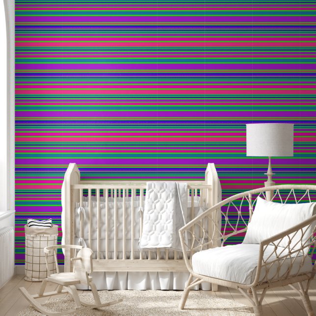 Colourfully Stripes and Lines 3a Wallpaper (Kids)