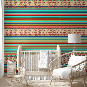 Colourfully Stripes and Lines with Kangaroos 1 Wallpaper