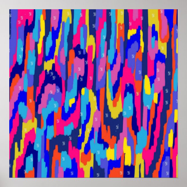 Colouring Book Abstract Art Poster (Front)