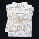 Colouring Book Classic Christmas Toy Land  Wrapping Paper Sheet<br><div class="desc">Wrap your presents in this classic Christmas toy land wrap! This pattern comes as a colouring sheet to encourage your littles to colour each of the drawings to make for an extra special holiday presentation!</div>