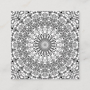 Colouring book, colouring book antistress square business card