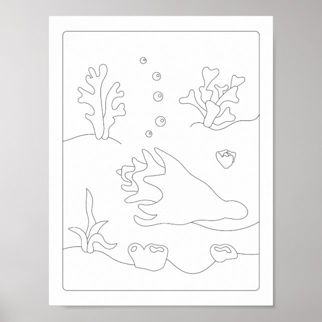  Colouring book  Cute Little Shell Antistress   Poster (Front)