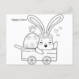 Colouring Easter Card Personalise