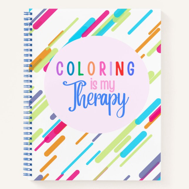 Colouring is my Therapy Notebook (Front)