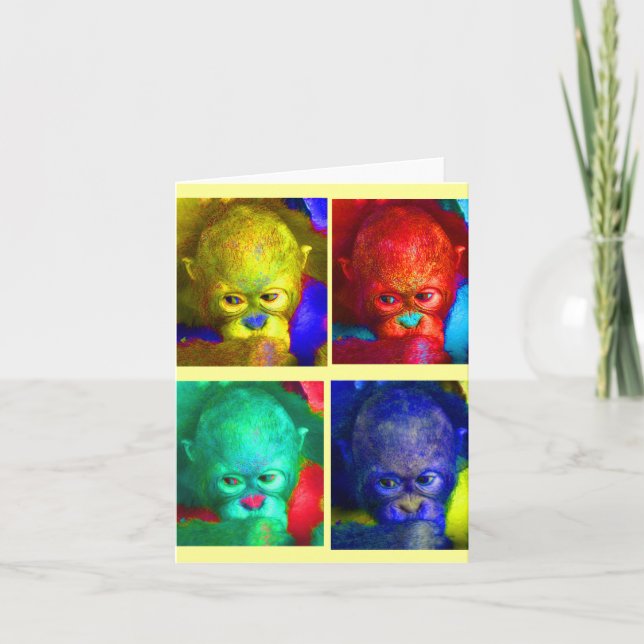 Colouring My World Primarily Primates Card (Front)