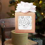 Colouring Outline Of Christmas Square Sticker<br><div class="desc">This colouring outline is perfect for spreading the joy of the season, whether you're a seasoned colouring enthusiast or looking for a fun activity to enjoy with family and friends. Embrace the holiday spirit as you add your personal touch to this merry illustration, making it a festive masterpiece to display...</div>