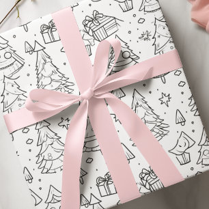 Colouring Outline Of Christmas Wrapping Paper