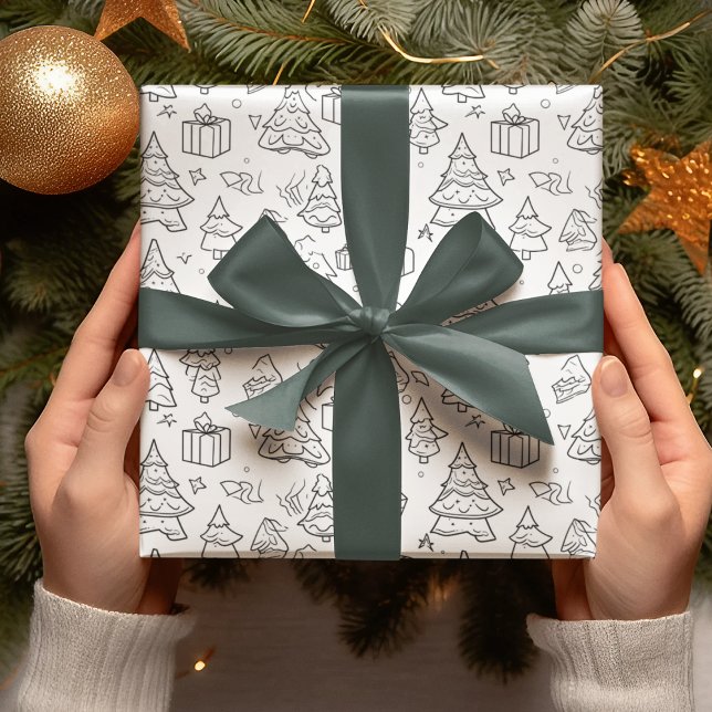 Colouring Outline Of Christmas Wrapping Paper (Creator Uploaded)
