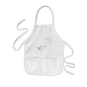 Colouring Outline Stars Moon Space Shuttle aprons