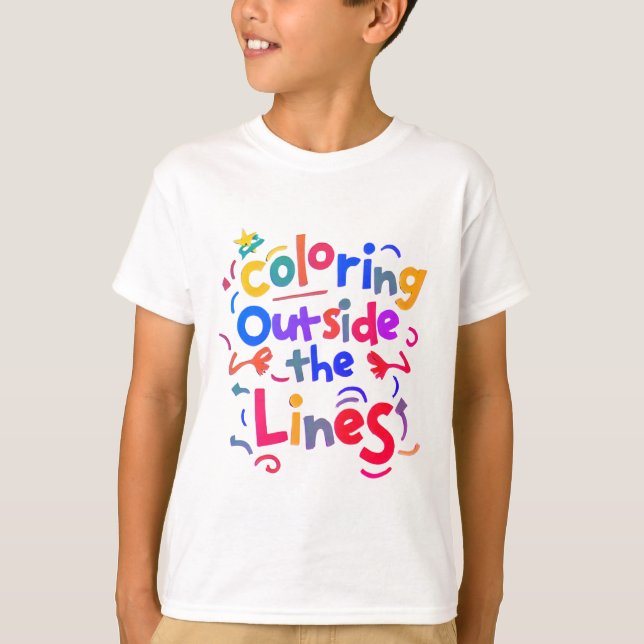 Colouring Outside the Lines – Creative Student Tee (Front)