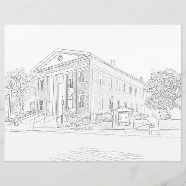 Colouring Page - Benicia State Capital Building (Front)