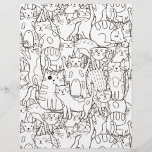 Colouring Page Cat's Meow Scrapbook Paper