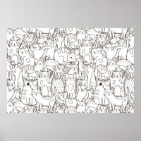 Colouring Page Cat's Meow Scrapbook Paper
