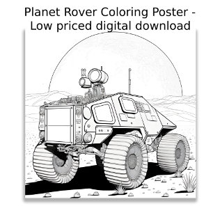 Colouring Page - Planet Rover, Colour Your Own Poster