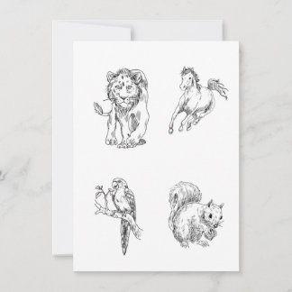 Colouring Pages Sketch for kids Invitation