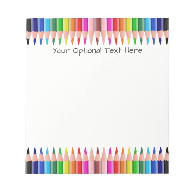 Colouring Pencils custom notepad (Front)