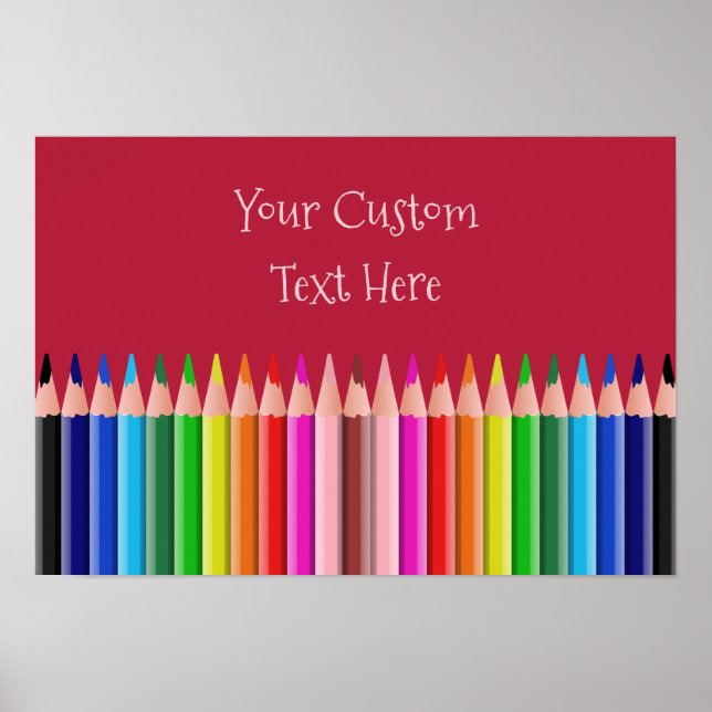 Colouring Pencils custom poster (Front)