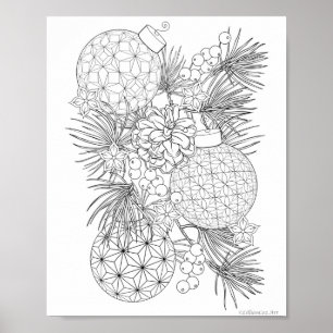 Colouring Poster - Ornaments