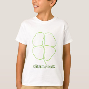 Colouring Shirts - shamrock outline drawing