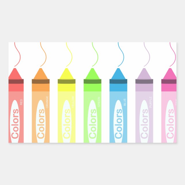 Colouring Time! Rectangular Sticker (Front)
