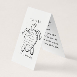 Colouring Turtle Parking Prank Card