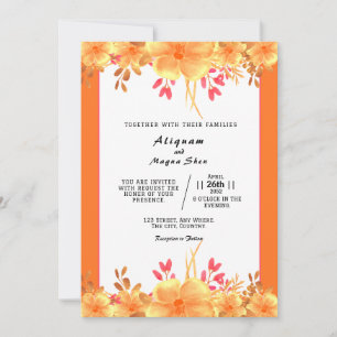 Colouring wedding invitations card design