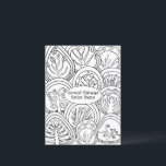 Colouring Zen Doodle Trees Custom Text Unique Fun  Postcard<br><div class="desc">Personalised text colouring postcard with whimsical zen doodle trees for relaxing colouring for kids or adults,  change to quote to your favourite or keep it as is. Send a personalised card to your friend,  trees could be coloured in different colours depending on the season.</div>