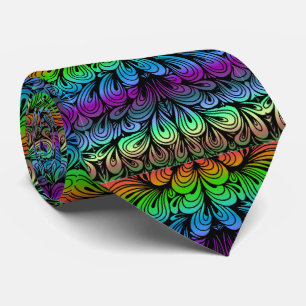 Colourized abstract folds tie