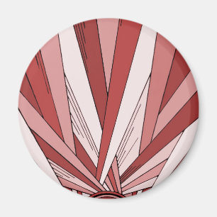 Colourized Red Sunrise Magnet