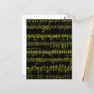 Colourized Sheet Music Postcard