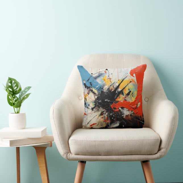 Colours Abstract Art Cushion (Chair)