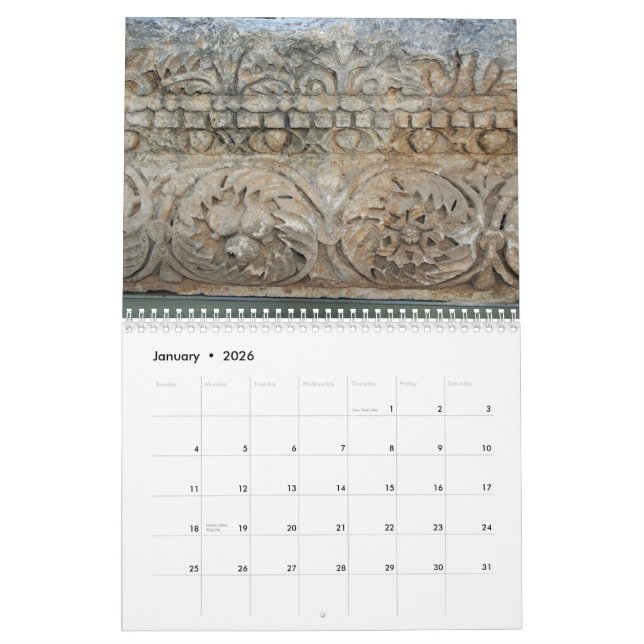 Colours and Textures of Israel Calendar (Jan 2026)