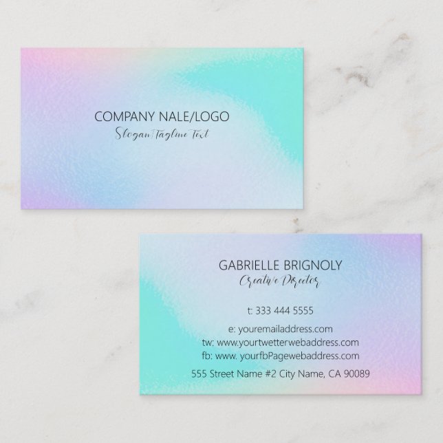 Colours blend modern background business card (Front/Back)