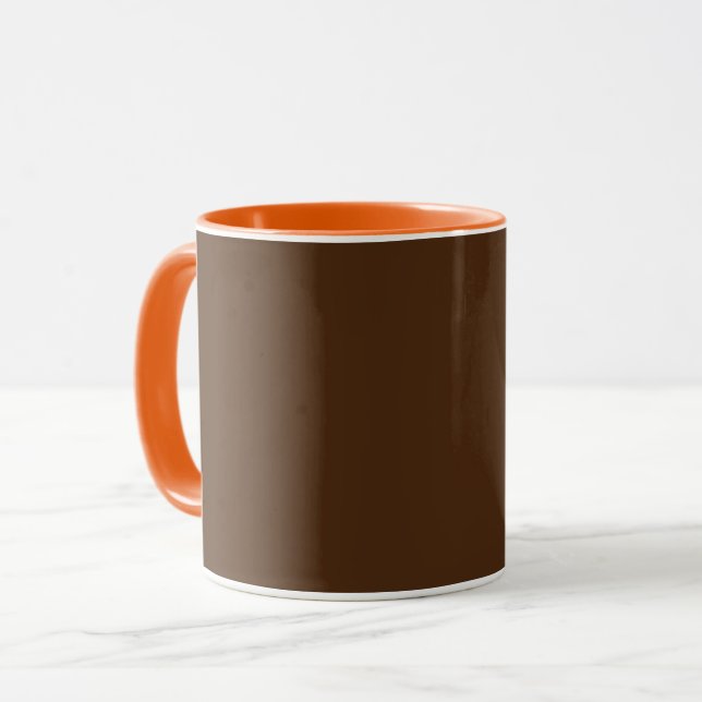 Colours Brown and Orange Team Colours Combo  Mug (Front Left)