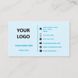 Colours Business Card with Logo Name Address Info