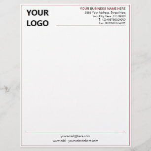 Colours Business Letterhead with Logo and QR Code