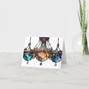 Colours Chandelier Thank You Card