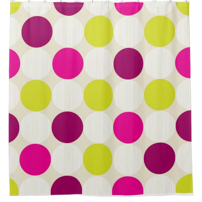 Colours dots  shower curtain (Front)