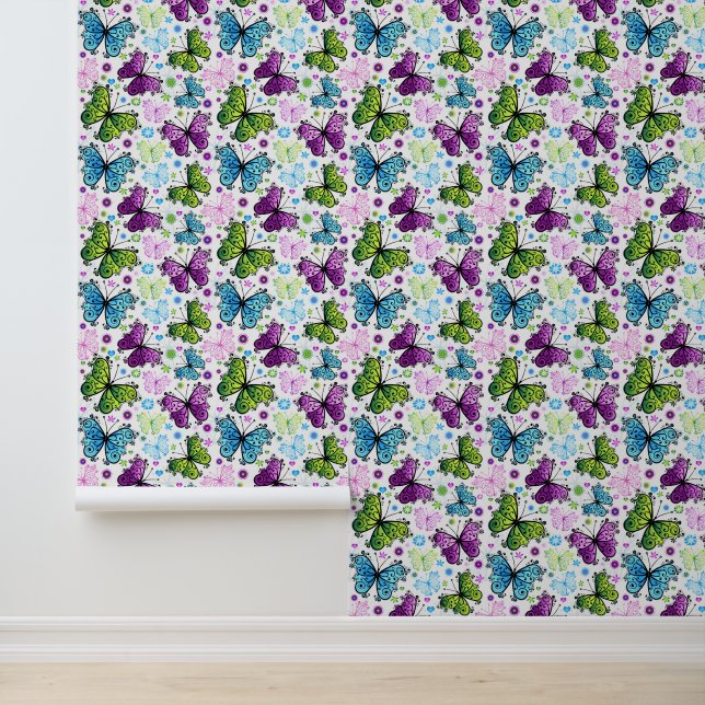 Colours Flying Butterflies Wallpaper (Application)