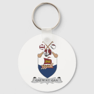 Colours for the GAA Team for County Galway Key Ring