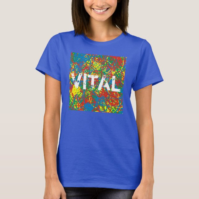  Colours Hot Mess VITAL yellow red blue green whit T-Shirt (Front)