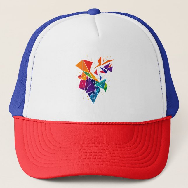 colours in fashionable trucker hat (Front)
